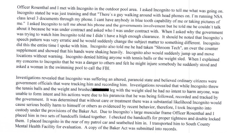 Illustration for article titled Police: Richie Incognito Was In "Altered, Paranoid State" During Gym Meltdown